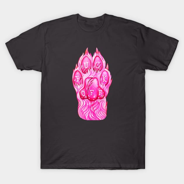 F**k Off Paw T-Shirt by Bethaliceart